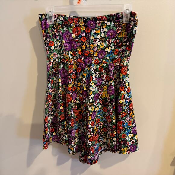 SHEIN Privé Allover Floral Print Tube Romper Size Large - Picture 9 of 10